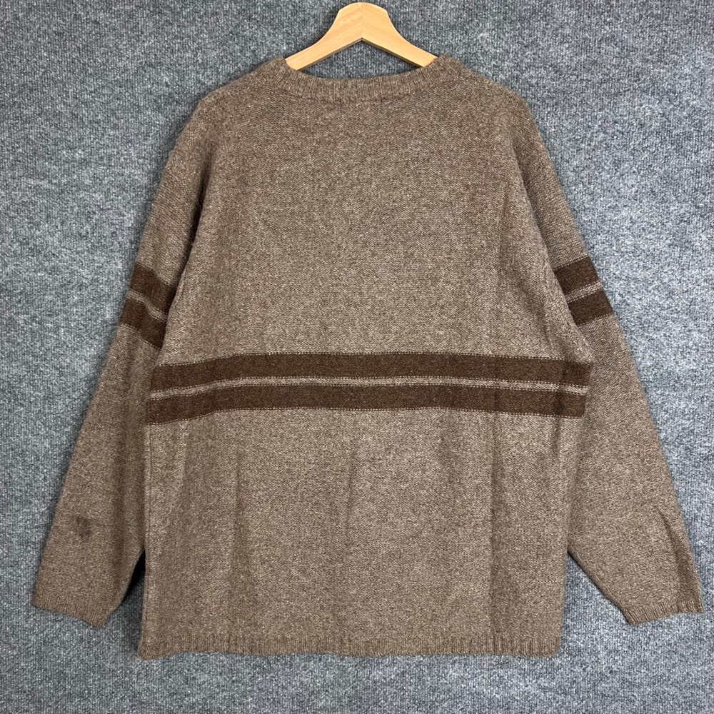 Vintage Patagonia Crewneck Sweater Mens XL Brown Good Striped Wool - Picture 2 of 10